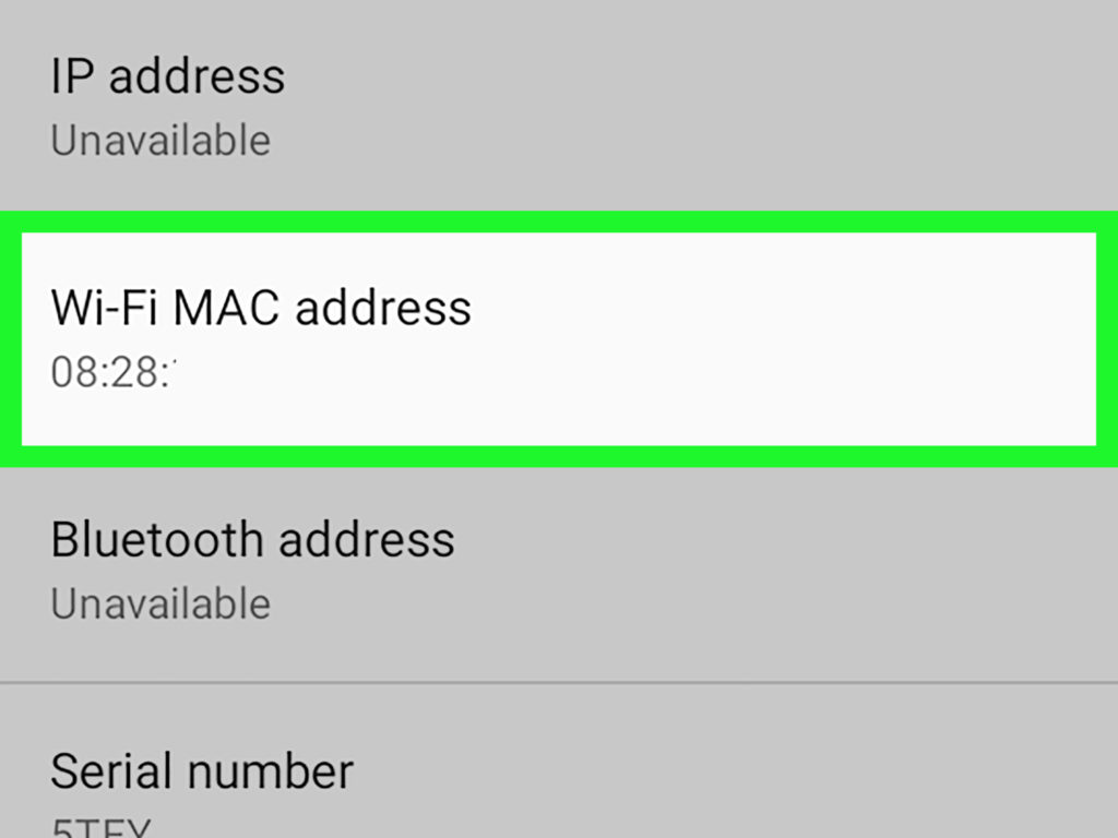 mac address