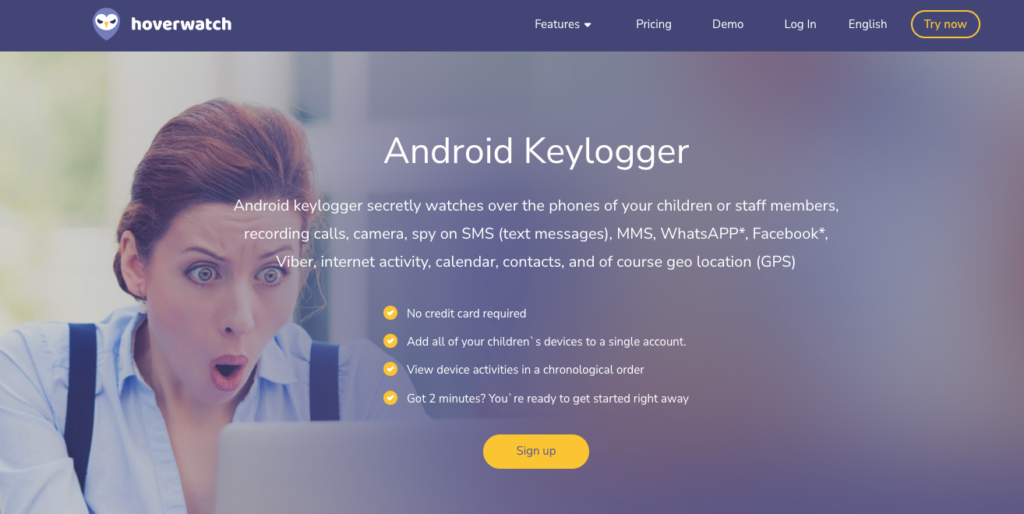 hoverwatch keylogger android