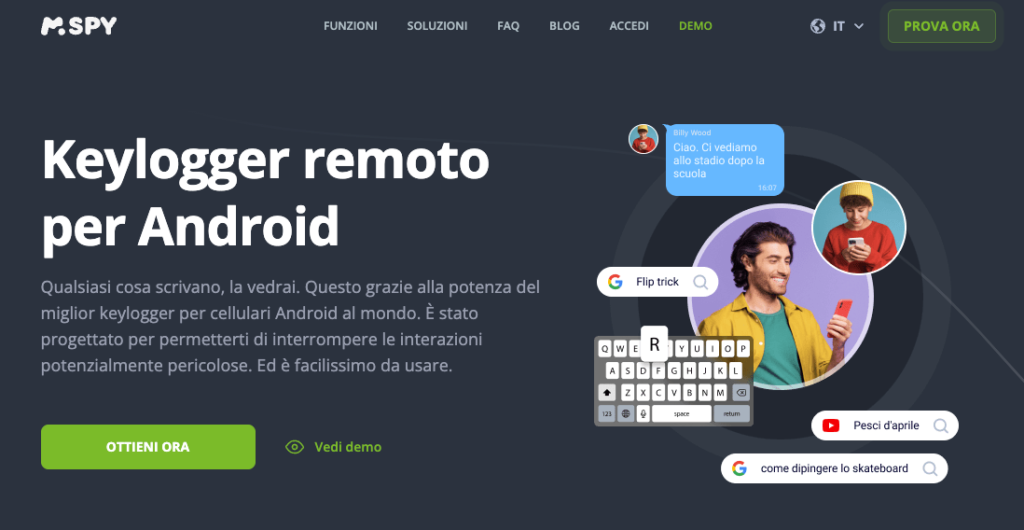 mspy keylogger remoto per Android